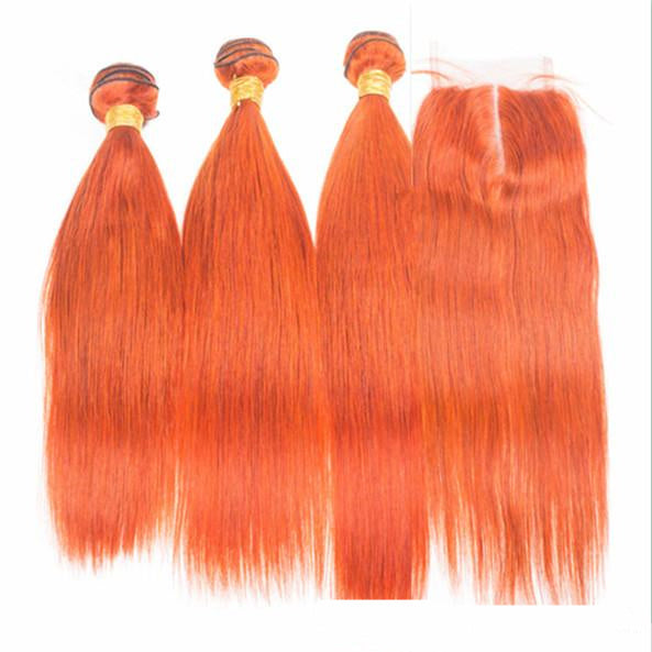 Color Human Hair Curtain Orange Hair Color Human Hair Curtain Orange Hair